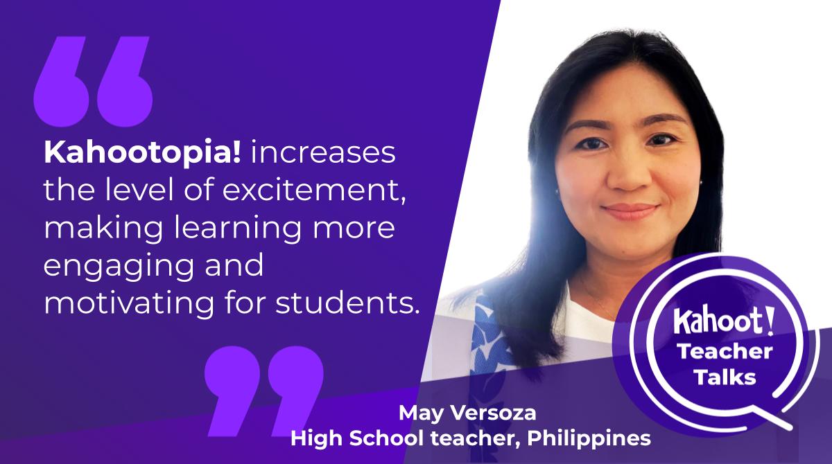 Kahoot! (@kahoot) on Twitter photo Did you miss our K! ambassador May from the Philippines at the #TeacherTalks webinar? We discussed using Kahootopia! and Kahoot! game modes to celebrate the achievements of the whole class. Check it out! bit.ly/3E1bOit <a href="/VersozaMay/">May B. Versoza</a> #Kahootopia. Did you miss our K! ambassador May from the Philippines at the #TeacherTalks webinar? We discussed using Kahootopia! and Kahoot! game modes to celebrate the achievements of the whole class. Check it out! bit.ly/3E1bOit <a href="/VersozaMay/">May B. Versoza</a> #Kahootopia.