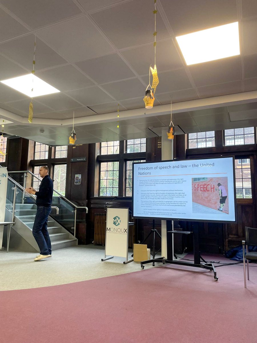 MonouXcollege's tweet photo. Throwback to another standout moment from last week’s Academic Lecture Series!  We were honoured to welcome Dr. Radu Cinpoes from the @UniofGreenwich for a thought provoking talk on ‘Freedom of Speech in a Changing World’.

#Monoux #SixthForm #College #AcademicExcellence https://t.co/JmZGGwTG3J