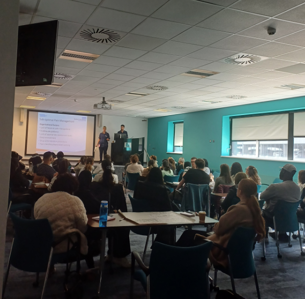 NcallianceP's tweet photo. Fantastic 'Pain Management' session taking place this morning at Salford Royal for our Preceptees. ThankU to Fionn & Nathan for engaging with our new starters 🫶 #knowledge #lovelearning #supportfromthestart https://t.co/Kax8pUR0Wl