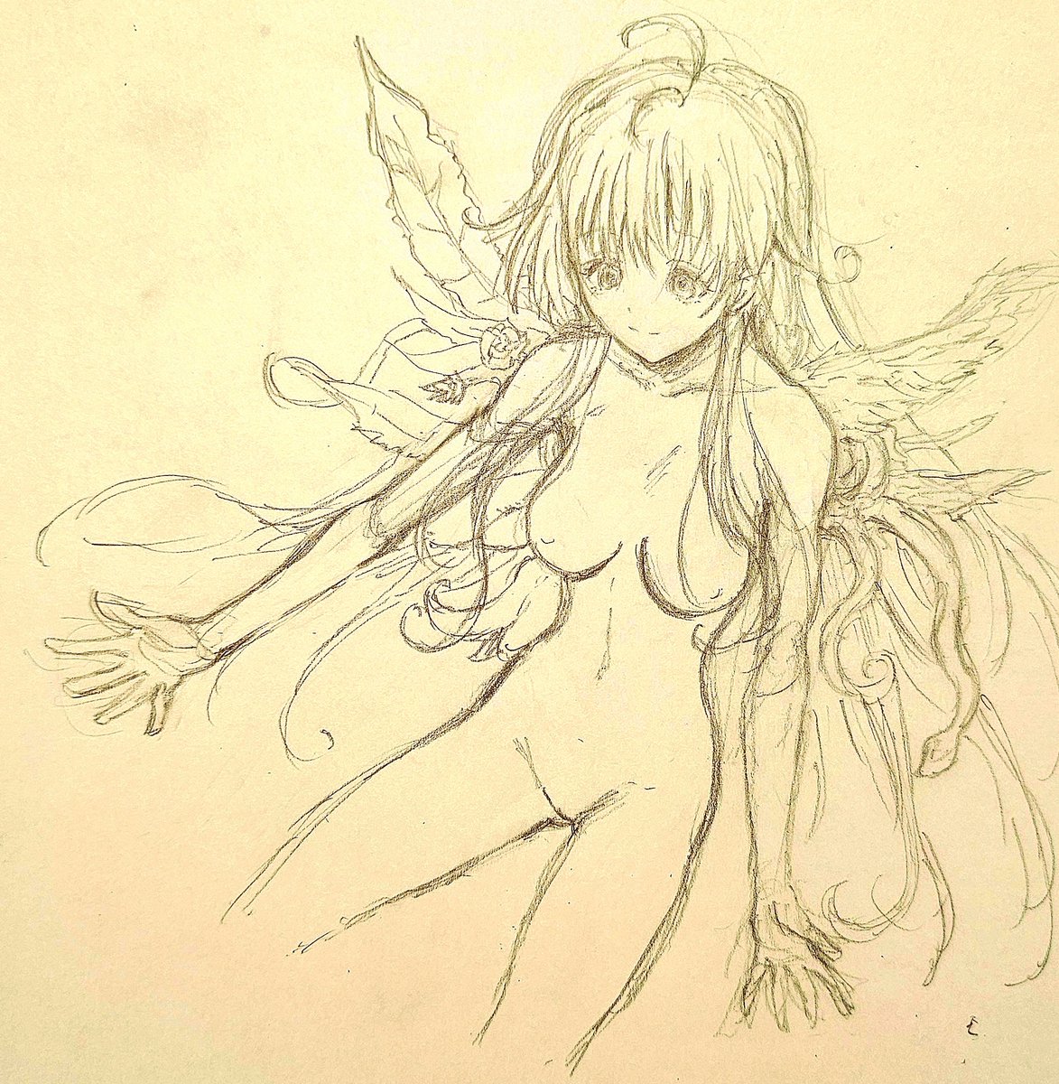 「さよ教の畏敬する天使様描いてみようと思ったんですがアカン、大変すぎる 」|えすえふ/アネゲーのイラスト