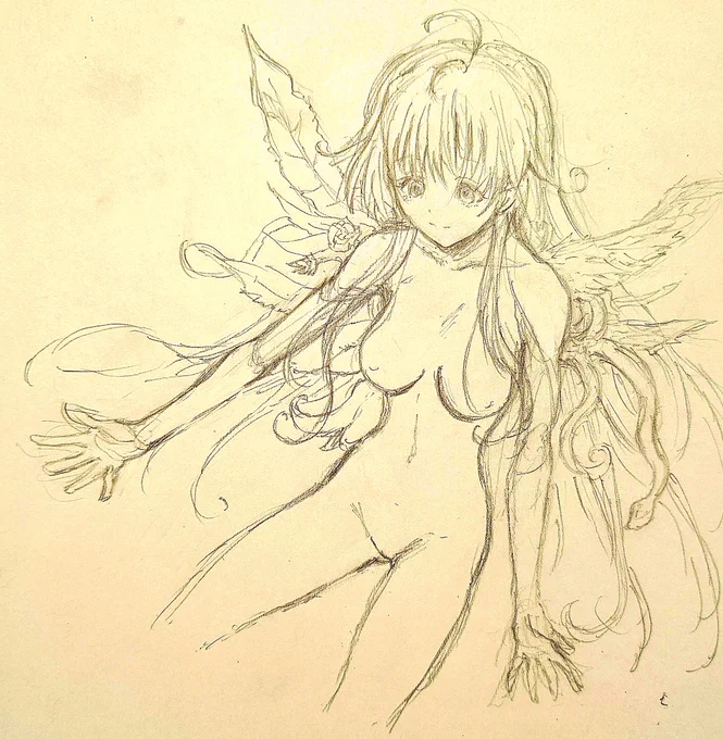 さよ教の畏敬する天使様描いてみようと思ったんですがアカン、大変すぎる 