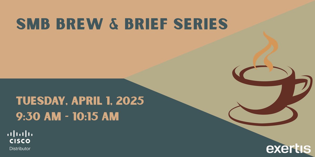 ExertisIreland's tweet image. Cisco’s &quot;Brew &amp;amp; Brief Club&quot; is here!☕
Join Cisco&apos;s 30-minute monthly sessions for Cisco SMB updates, no long emails or webinars, just insights that matter!
✅Sales &amp;amp; marketing updates
✅Exclusive promos &amp;amp; incentives
Register now! eu1.hubs.ly/H0hC2MB0
#CiscoSMB #BrewAndBrief