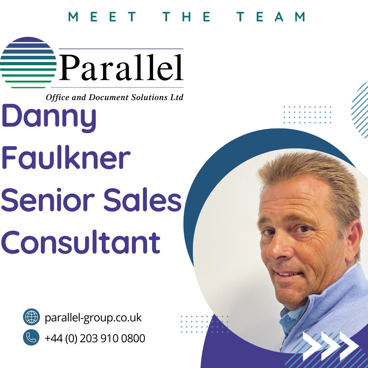 Parallel_Group_'s tweet photo. We love introducing you to the team behind our success at Parallel!
Danny is a key part of our sales team and has over 30 years of experience in managed print services.
When he's not saving our customers money, you’ll find him on the tennis court!
#meettheteam #teamparallel https://t.co/A5I3lmJIgV