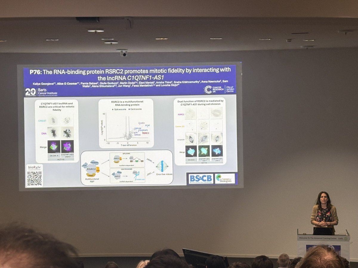 Alice Coomer (@aliceaoc) on Twitter photo A great opportunity last week to attend #EMBLRBP at <a href="/EMBLHeidelberg/">EMBL Heidelberg</a> to share our latest preprint looking at how a lncRNA-RBP interaction helps promote mitotic fidelity
Thanks to <a href="/Official_BSCB/">BSCB</a> for supporting me in attending this meeting
<a href="/QMBCI/">Barts Cancer Institute (Queen Mary)</a> <a href="/BCI_RNAHUB/">BCI RNA HUB</a> A great opportunity last week to attend #EMBLRBP at <a href="/EMBLHeidelberg/">EMBL Heidelberg</a> to share our latest preprint looking at how a lncRNA-RBP interaction helps promote mitotic fidelity
Thanks to <a href="/Official_BSCB/">BSCB</a> for supporting me in attending this meeting
<a href="/QMBCI/">Barts Cancer Institute (Queen Mary)</a> <a href="/BCI_RNAHUB/">BCI RNA HUB</a>