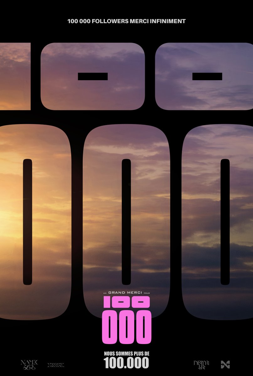 100 000 Followers, merci bcp vraiment, c'est incroyable