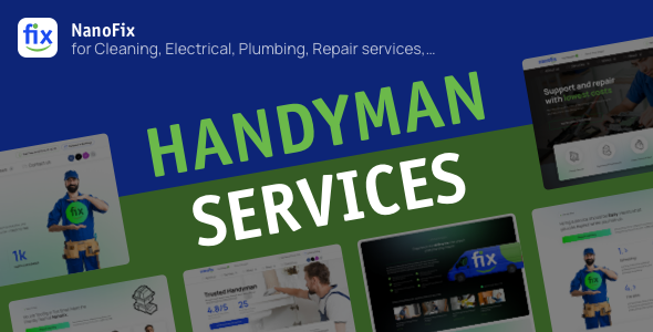 On sale - $39 only - NanoFix - Handyman services WordPress theme <a href="/WordPress/">WordPress</a> <a href="/ThemeForest/">ThemeForest</a> <a href="/elemntor/">Elementor</a> 
bit.ly/4hgW5JV