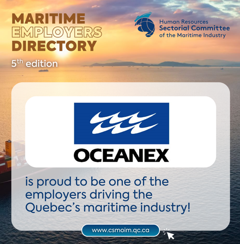 🚢 We’re proud to be listed in the 5thedition of the @Comité sectoriel de main-d’oeuvre de l’industrie maritime’s Maritime Employers Directory! 🌊

Consult the directory (French only): csmoim.qc.ca/fr/futurs-trav…