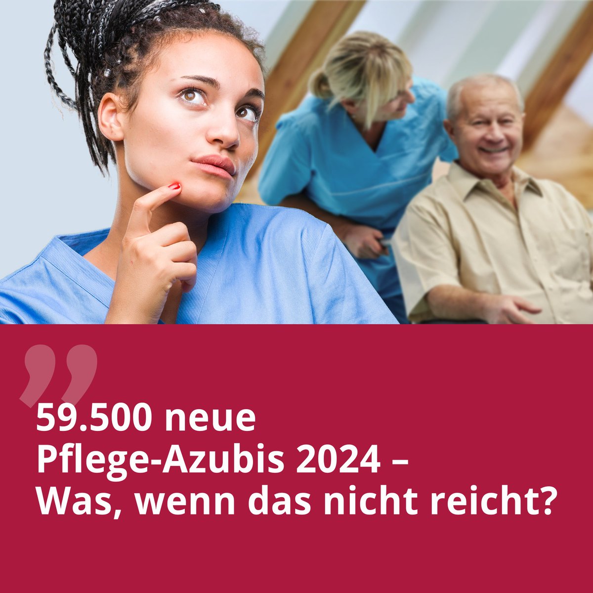 Die #Pflege​ausbildung ist klar die beliebteste in 🇩🇪. Aber das reicht nicht, wenn Boomer in Rente gehen: Schon heute gibt es mehr Personal nur mit #Einwanderung. Was tun?

Weg mit sinnloser #Bürokratie &amp; Personalvorgaben! Mit Pflegekompetenz &amp; guten Abläufen, Versorgung sichern!