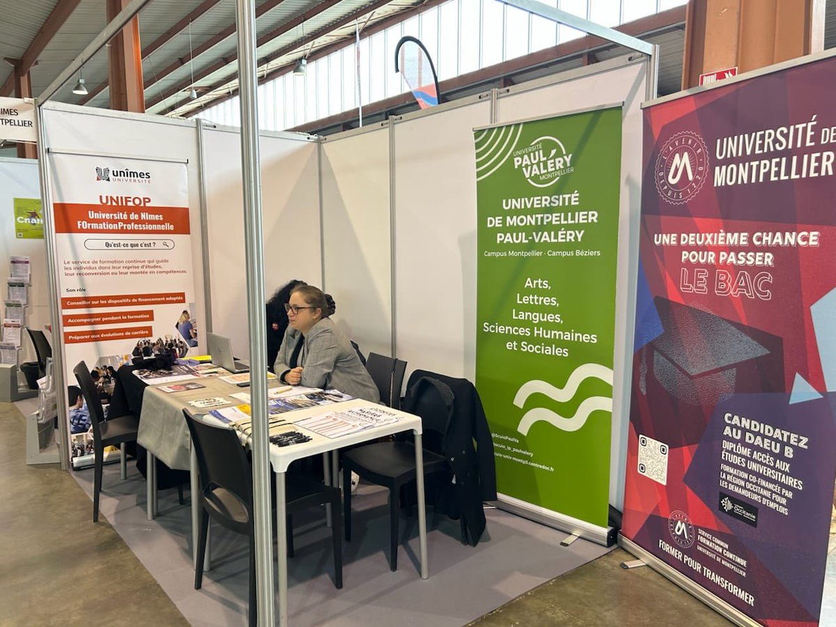 🔴 En direct du #SalonTAF de #Nîmes

Andreea est présente toute la journée au Parc des Expositions pour vous accompagner dans votre projet professionnel 💼

Elle sera ravie d’échanger avec vous et de répondre à vos questions ✨

💻 : sfc.edu.umontpellier.fr