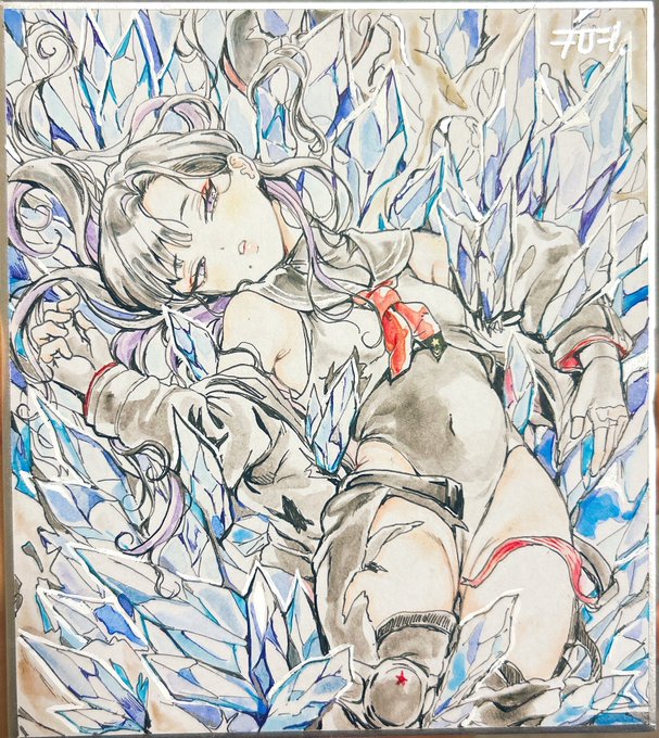 ちし共で頒布するウンファの色紙〜その2! ・クリスタルウンファ ・指揮官×ウンファ よろしくお願いします〜