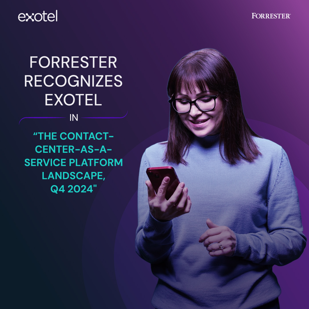 🎉 Recognized by Forrester, Trusted by Enterprises Worldwide 🎉

We’re proud to share that Exotel has been featured in Forrester’s “The Contact-Center-As-A-Service Platforms Landscape, Q4 2024” as one of the top CCaaS providers globally! 🚀

Our solutions are redefining customer