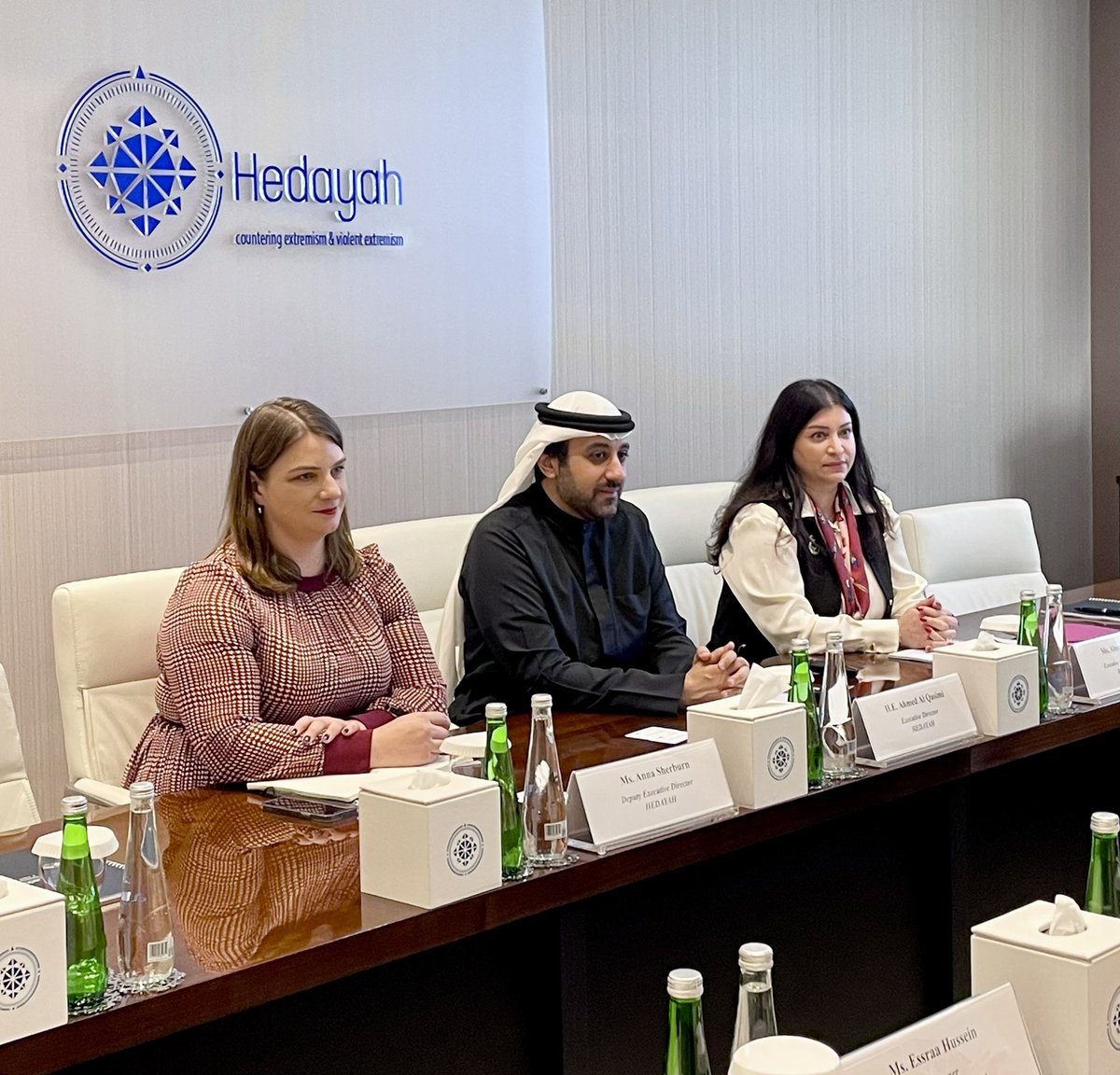 Hedayah (@hedayah_cve) on Twitter photo Hedayah welcomes a delegation from the Swedish Embassy to the UAE <a href="/SwedeninUAE/">Sweden in UAE</a> and the Folke Bernadotte Academy (FBA) <a href="/FBAFolke/">FBA (Folke Bernadotte Academy)</a> —the Swedish agency for peace, security, and development, to discuss our shared efforts in promoting peace.
As a global leader in countering extremism Hedayah welcomes a delegation from the Swedish Embassy to the UAE <a href="/SwedeninUAE/">Sweden in UAE</a> and the Folke Bernadotte Academy (FBA) <a href="/FBAFolke/">FBA (Folke Bernadotte Academy)</a> —the Swedish agency for peace, security, and development, to discuss our shared efforts in promoting peace.
As a global leader in countering extremism