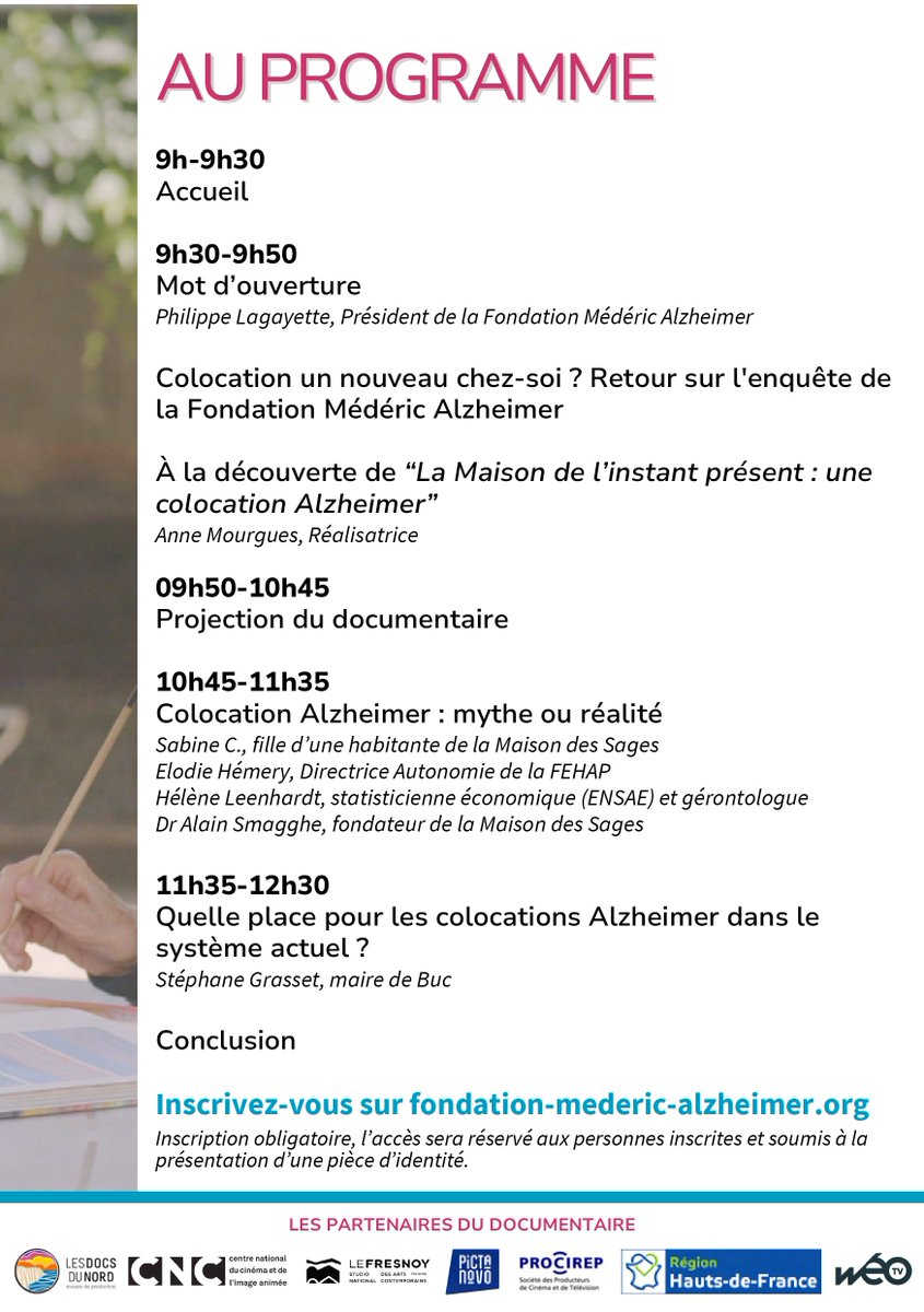 Fondation Médéric Alzheimer (@fondationmedalz) on Twitter photo La <a href="/FondationMedAlz/">Fondation Médéric Alzheimer</a> a le plaisir de vous inviter à une matinée de réflexion et d’échanges sur les enjeux actuels & les perspectives d’évolution des #colocations dans l’offre d’habitat pour les personnes âgées à travers une enquête, un documentaire et des témoignages du terrain. La <a href="/FondationMedAlz/">Fondation Médéric Alzheimer</a> a le plaisir de vous inviter à une matinée de réflexion et d’échanges sur les enjeux actuels & les perspectives d’évolution des #colocations dans l’offre d’habitat pour les personnes âgées à travers une enquête, un documentaire et des témoignages du terrain.