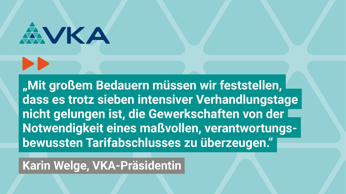 Nach insgesamt 7 intensiven Verhandlungstagen: Gewerkschaften hielten auch in Runde 3 an Forderungen mit Volumen 15 Mrd./Jahr fest. Nicht vereinbar mit verantwortungsvoller Haushaltspolitik.
Ab 20.3. Friedenspflicht durch Schlichtung.
#Tarifverhandlungen #VKA
