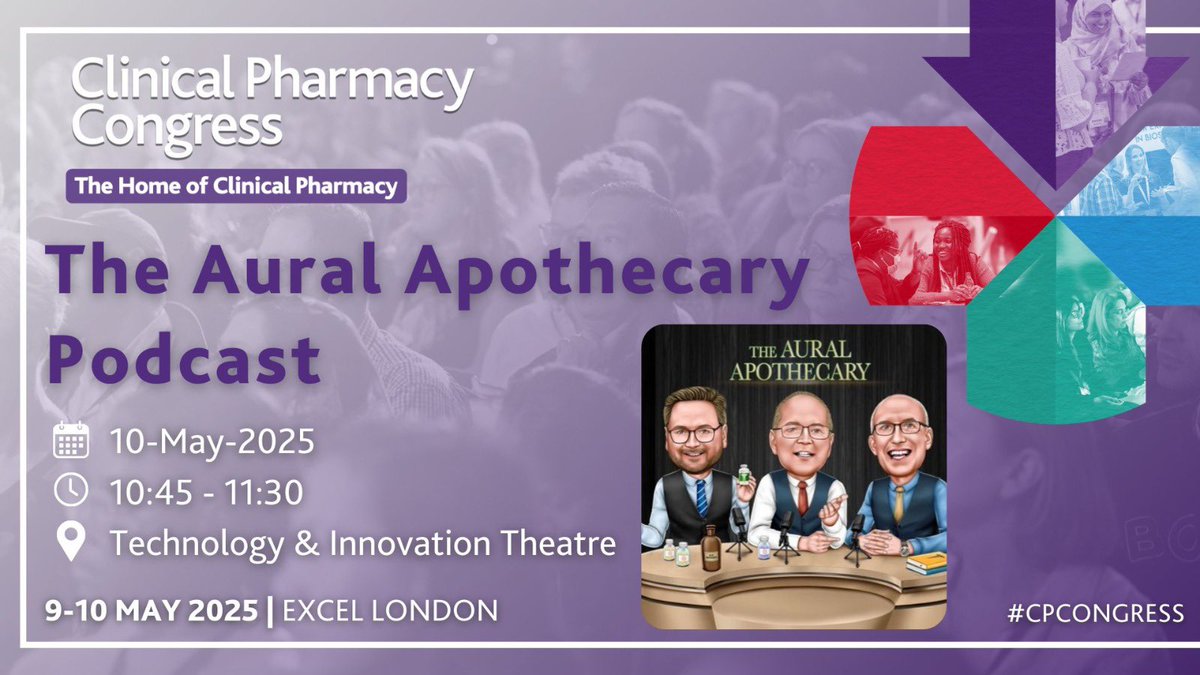 AuralApothecary (@auralapothecary) on Twitter photo Exciting news! We will be live at the next <a href="/CPCongress/">Clinical Pharmacy Congress</a>!
At our live shows we bring the best of the podcast to the stage. Stories, Conversations and Improvement Insights and a fantastic guest.
We promise something different and a fun and informative session. See you there! Exciting news! We will be live at the next <a href="/CPCongress/">Clinical Pharmacy Congress</a>!
At our live shows we bring the best of the podcast to the stage. Stories, Conversations and Improvement Insights and a fantastic guest.
We promise something different and a fun and informative session. See you there!