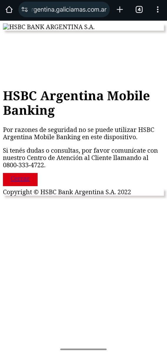 Buen día, a alguien más le pasa esto al intentar abrir la App Homebanking de Galicia Más? @galiciamasok