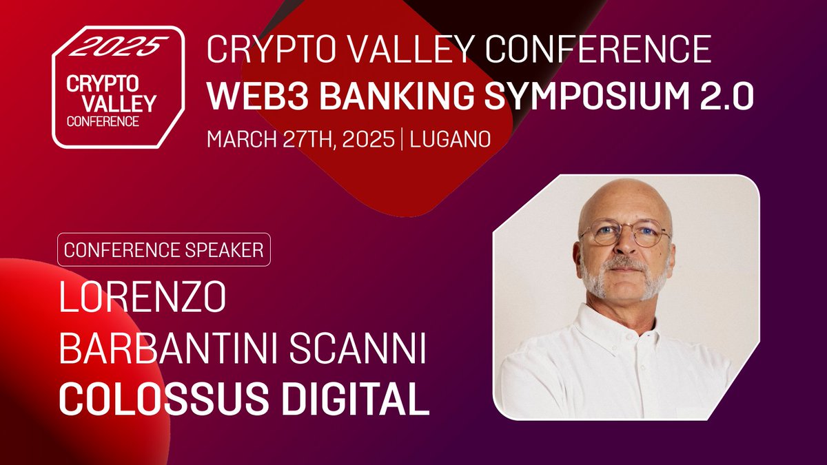 ColossusItaly's tweet image. Join us at Web3 Banking Symposium 2.0 in Lugano on March 27th, organised by @thecryptovalley!

#Web3Banking #InstitutionalStaking #CryptoCustody #DigitalAssets #Staking #Colossus #Lugano #Finance