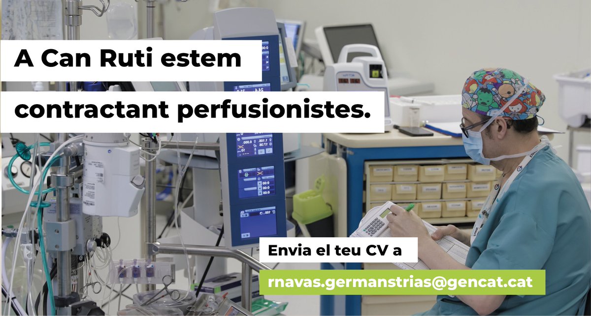 Hosp. Germans Trias (@hgermanstrias) on Twitter photo 🔎Busquem personal infermer perfusionista per a la Direcció Clínica de l'Àrea del Cor
👉🏼Formaràs part d'un equip integrat pels serveis de Cardiologia, Cardiologia Intervencionista, Cirurgia Cardíaca i grups de recerca
📩Envia el teu CV a: rnavas.germanstrias@gencat.cat 🔎Busquem personal infermer perfusionista per a la Direcció Clínica de l'Àrea del Cor
👉🏼Formaràs part d'un equip integrat pels serveis de Cardiologia, Cardiologia Intervencionista, Cirurgia Cardíaca i grups de recerca
📩Envia el teu CV a: rnavas.germanstrias@gencat.cat