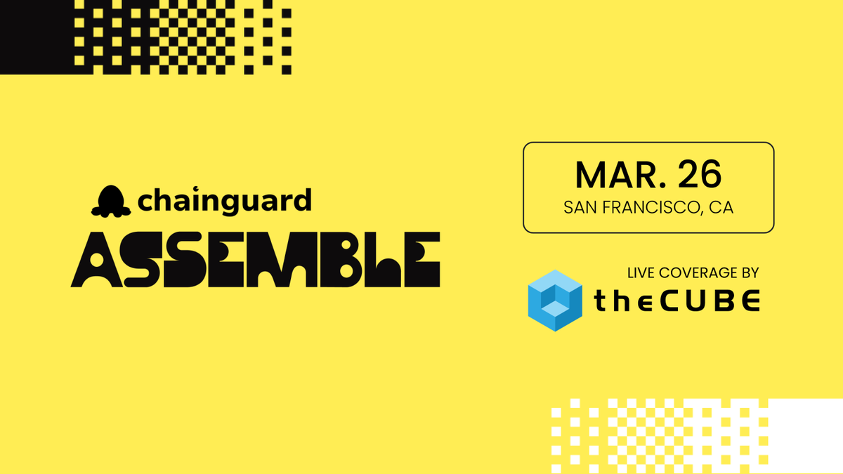 theCUBE's tweet photo. Software supply chain security is under attack. How are enterprises fighting back? 🔐

Tune in for #theCUBE’s coverage of #ChainguardAssemble on Mar. 26, where industry experts tackle #AISecurity, #OpenSourceRisks & proactive defense strategies.

👉 Get the details: https://t.co/HvbevBq7sg

@chainguard_dev #SoftwareSecurity #SupplyChainSecurity