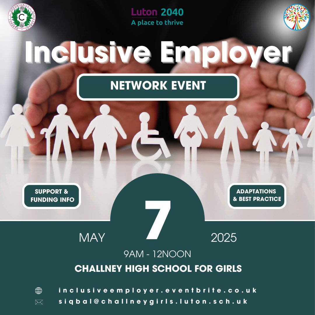 CHSG Careers (@chsg_careers) on Twitter photo We’re excited to mark #NeurodiversityWeek by inviting you to our first-ever Inclusive Employer Event- championing accessibility & inclusion for all!
Are you an employer or school staff? Want in? Register here👉 lnkd.in/etEp5St8
📧: siqbal@challneygirls.luton.sch.uk We’re excited to mark #NeurodiversityWeek by inviting you to our first-ever Inclusive Employer Event- championing accessibility & inclusion for all!
Are you an employer or school staff? Want in? Register here👉 lnkd.in/etEp5St8
📧: siqbal@challneygirls.luton.sch.uk