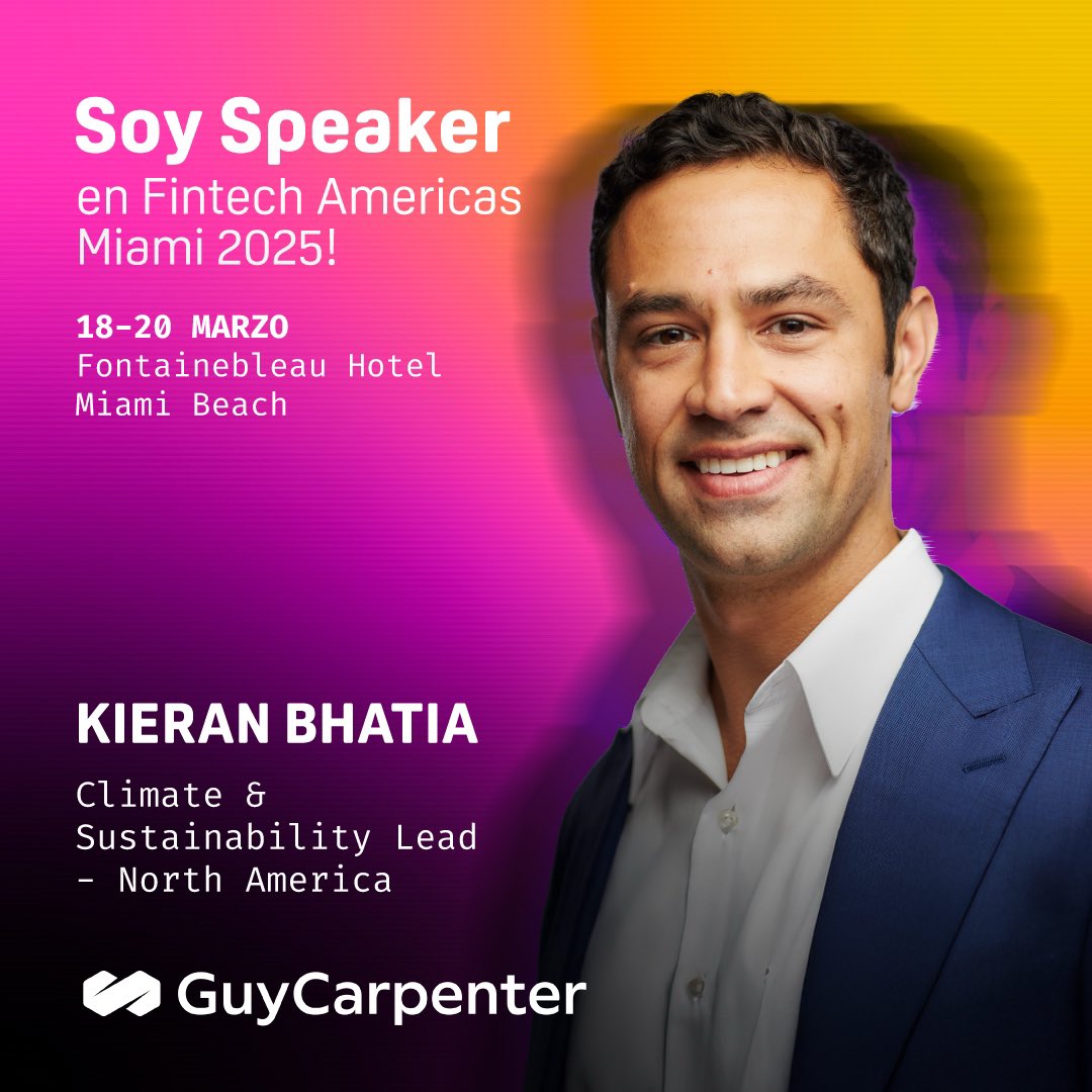 I am excited to participate in FA Miami 2025 - Infinite Adaptation: The Code

15.15pm - 15.30pm ET on Wednesday 19th March:

#Climate Risks: Adapting #Insurance Strategies for a Changing Environment 

#FintechAmericasMiami #FAMiami2025