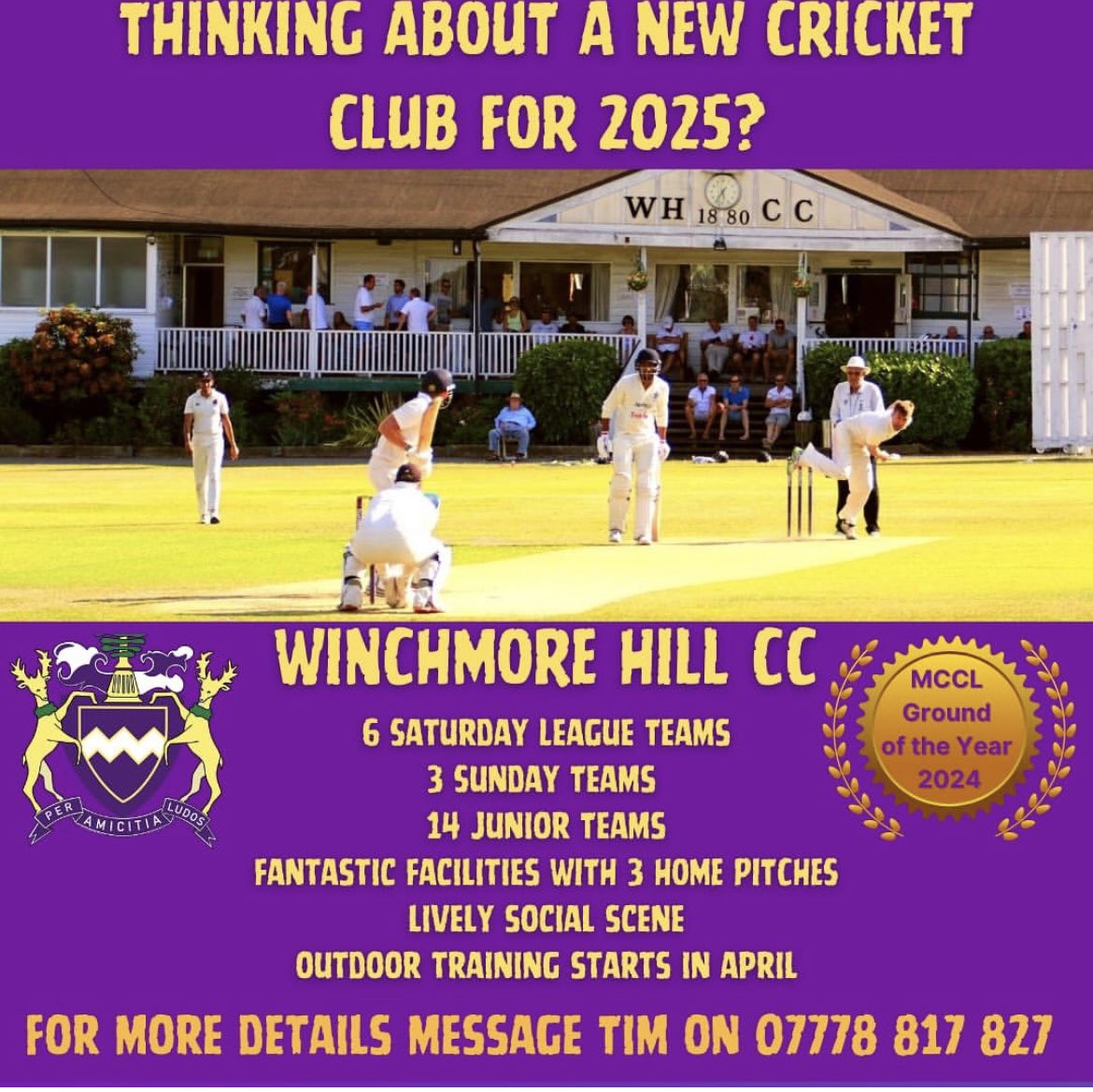 Come down and join the club in 2025 😊 

#bangthedrum
#London
#summer2025
#cricket