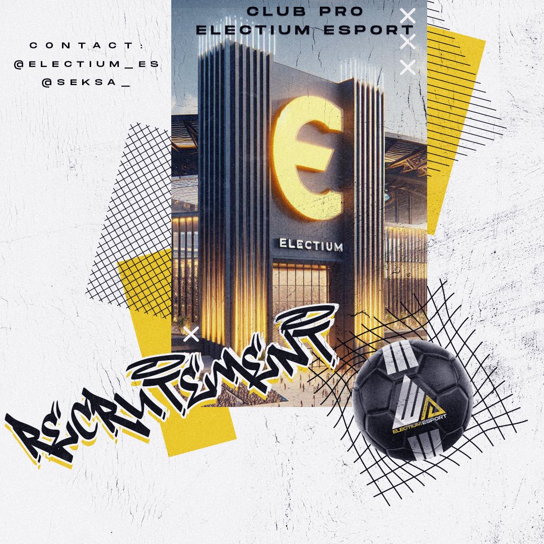 🟡⚫️ Recrutement pour la Electium eSport sur FC25 🟡⚫️

Nous recherchons des joueurs motivé , impliqués et avec un minimum d’expérience pour renforcer notre effectif 
Poste recherché 

-Gk
-Dc/Dcg/Dcd 
-Mdc/Mc
-Mg/Md
-Bu 

Compétition jouer Epl VPG

Rt🙏🏼
