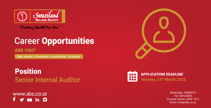 Career Opportunity.

Click link below to view full job details.

sbs.co.sz/senior-interna…

Deadline: Monday, 24 March 2025.

#CareerOpportunity #SBS #Eswatini
