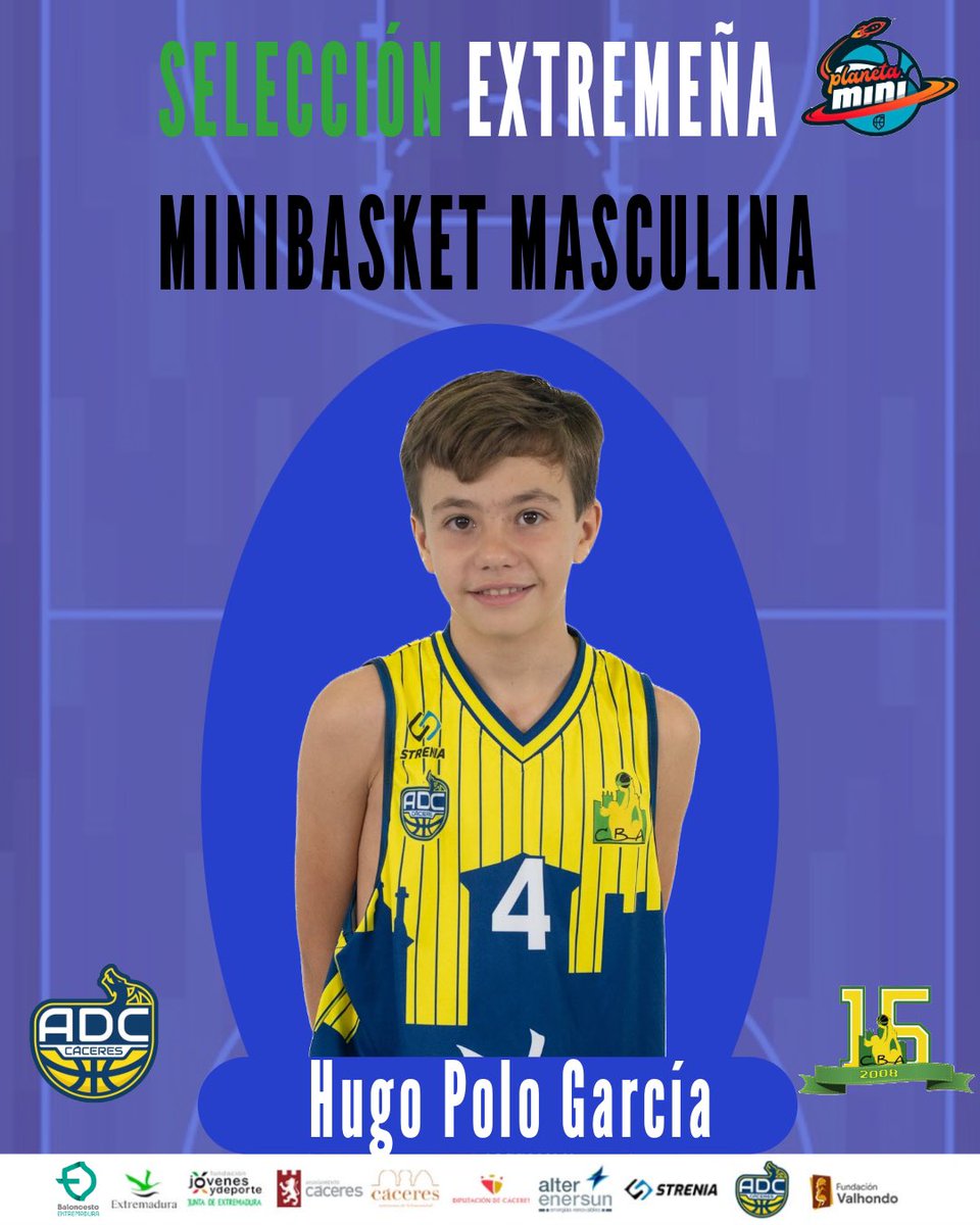 𝐂𝐚𝐦𝐩𝐞𝐨𝐧𝐚𝐭𝐨 𝐝𝐞 𝐄𝐬𝐩𝐚𝐧̃𝐚 𝐒𝐒𝐀𝐀|🏀

Estamos de celebración y es que, Hugo Polo Garcia ha sido seleccionado y esta entre los doce jugadores para representar a Extremadura en el Cto. de España  en San Fernando del 12 al 16 de abril.

¡Enhorabuena Hugo
💚🤍🖤