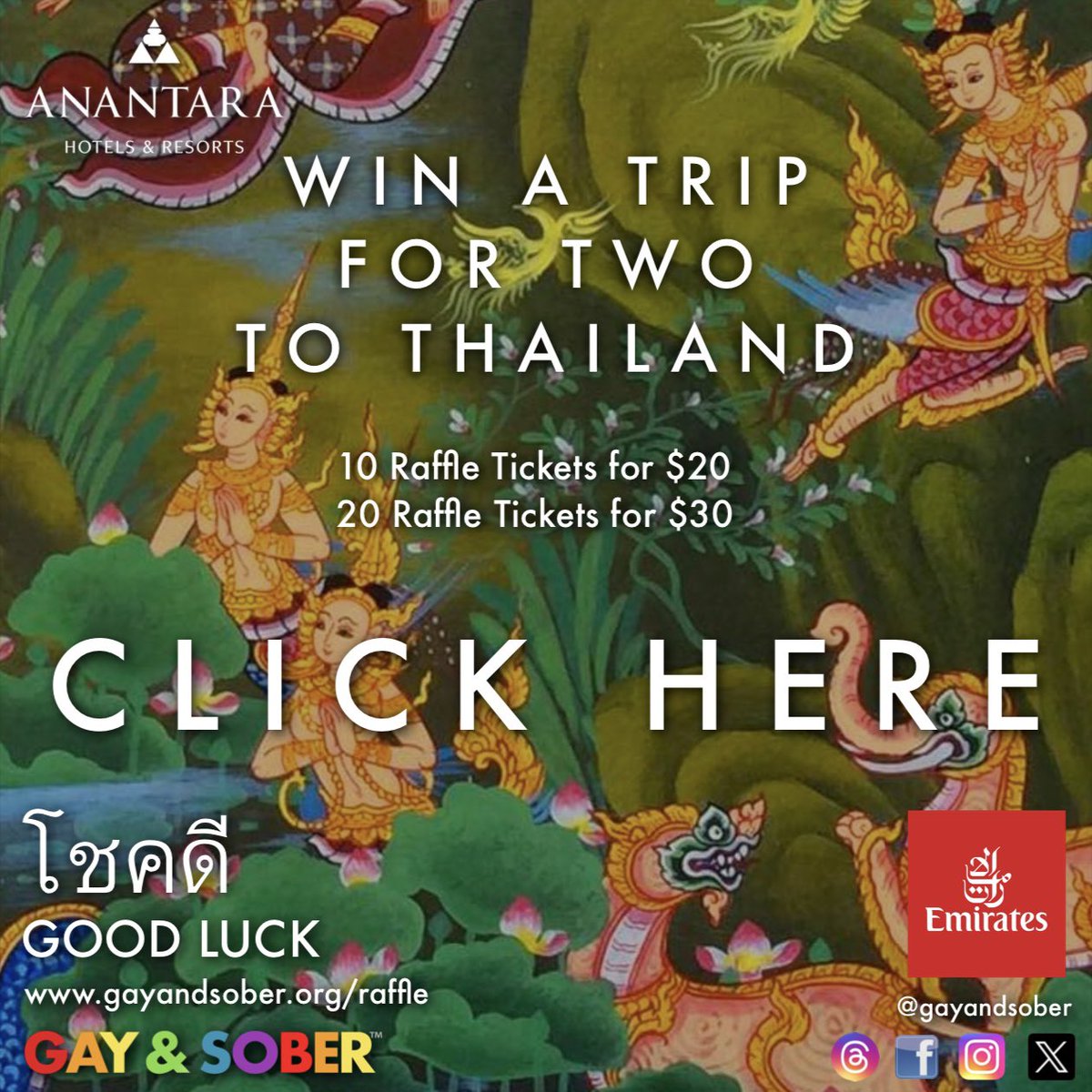 🪷Ever dreamed about having your own “White Lotus” experience? Good luck and thank you to our partners for helping to make this possible! 
gayandsober.rallyup.com/thailand #GSM2025 #gayandsober #sobriety #sober #recovery #thailand #whitelotus