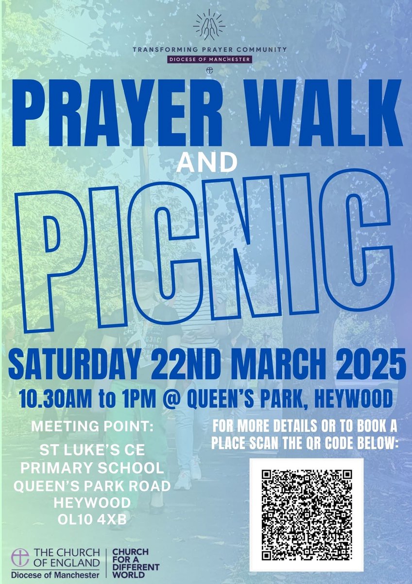 Loretta Leung MDGF Deanery Enabler Rochdale (@mandiogf_rochde) on Twitter photo š¤ļøWe pray for good weather on this Saturday.
If youād like to join, just click the Eventbrite link or scan the QR code.
eventbrite.com/e/prayer-walk-ā¦
<a href="/DioManchester/">Diocese of Manchester</a> <a href="/BishMiddleton/">Mark Davies</a> <a href="/MDGFTEAM/">Man Dio Growing Faith</a> š¤ļøWe pray for good weather on this Saturday.
If youād like to join, just click the Eventbrite link or scan the QR code.
eventbrite.com/e/prayer-walk-ā¦
<a href="/DioManchester/">Diocese of Manchester</a> <a href="/BishMiddleton/">Mark Davies</a> <a href="/MDGFTEAM/">Man Dio Growing Faith</a>