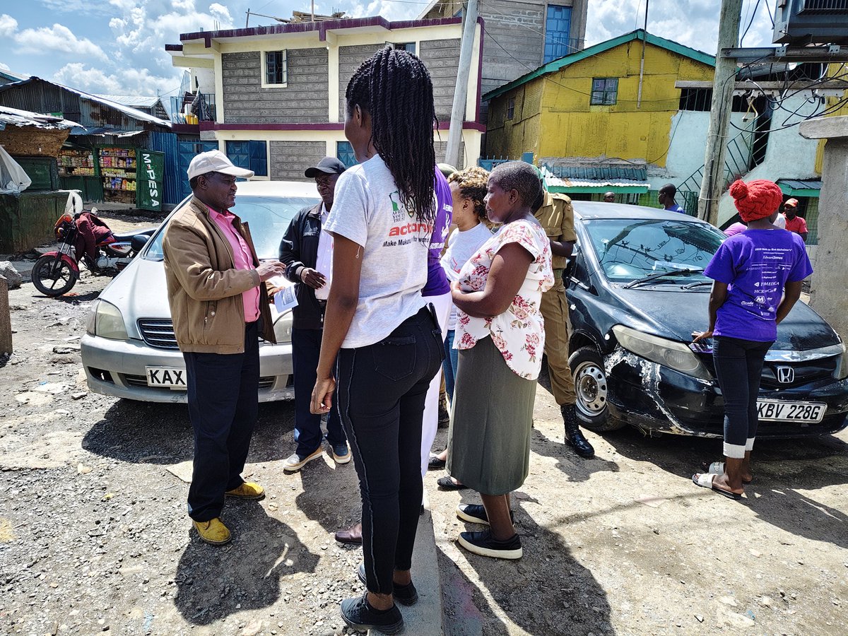 📍 We're at Mukuru kwa Reuben, engaging the community on GBV &amp; raising awareness about the #21094 SMS hotline—a lifeline for survivors.

Everyone deserves safety &amp; support. Let’s break the silence &amp; take action! 💜 #EndGBV 
#SafeCommunities