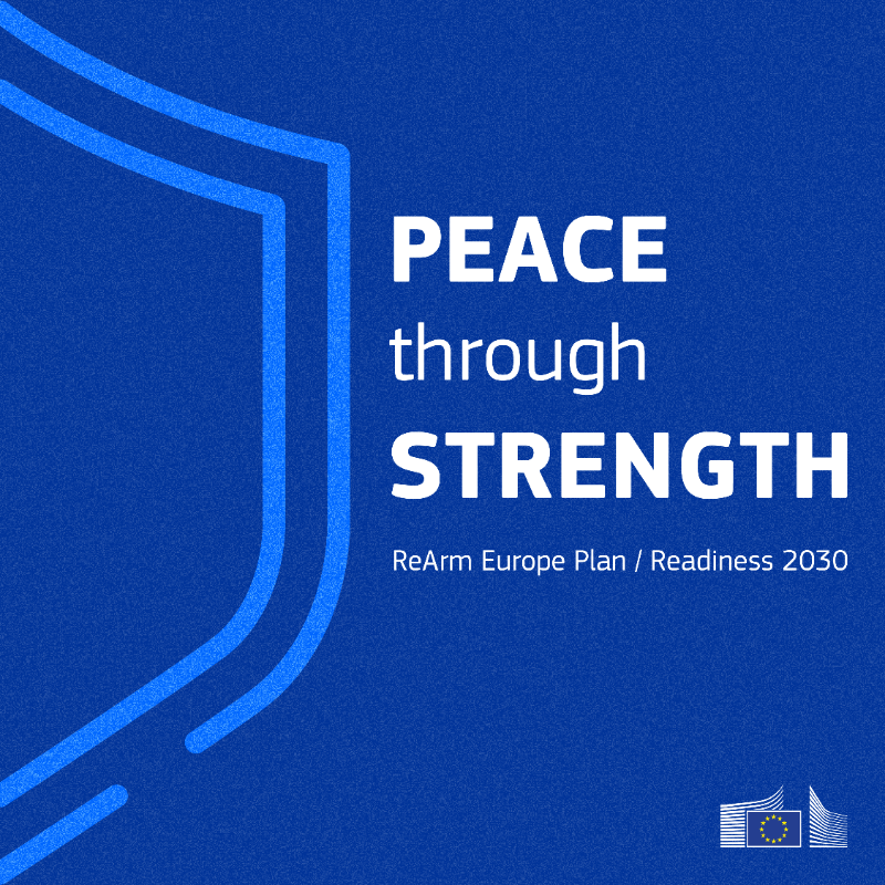 EU_Commission's tweet photo. Europe can no longer afford to be a bystander in its own security.

Today, we take decisive steps to ensure our defence is in our hands. 

We are unveiling the ReARM Europe Plan / Readiness 2030 and the White Paper on the Future of European Defence / Readiness 2030 ↓