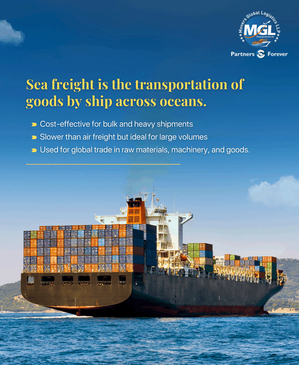 moversglobal1's tweet photo. 🌊 Transporting goods across oceans efficiently and cost-effectively—that’s Sea Freight 

🚢 Ideal for bulk shipments, it keeps global trade moving. 

📲Contact us for logistics services 
.
.
.
#MGL #Logistics #SeaFreight #GlobalTrade #PassionDrivesUs https://t.co/EWd62rPeSp