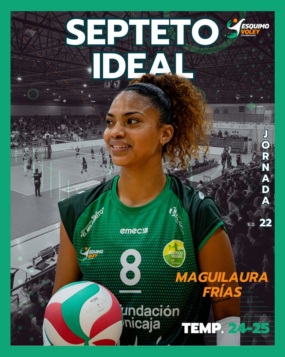 💚¡SEPTETO IDEAL DE LA ÚLTIMA JORNADA REGULAR PARA MAGUILAURA FRÍAS!

💪El noveno de toda la competición para nuestra capitana

✌Partidazo como máxima anotadora del partido en un gran encuentro de todo el equipo en la victoria frente a Arenal Emevé

💚 ¡VAMOS A POR LOS PLAYOFFS!