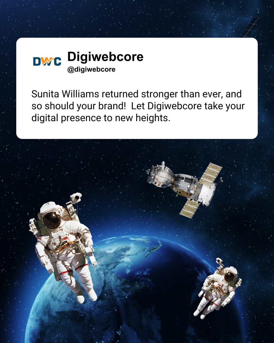 digiwebcore's tweet image. Elevate your digital presence with Digiwebcore 🚀
#digitalsuccess #digiwebcore #sunitawilliamsreturn