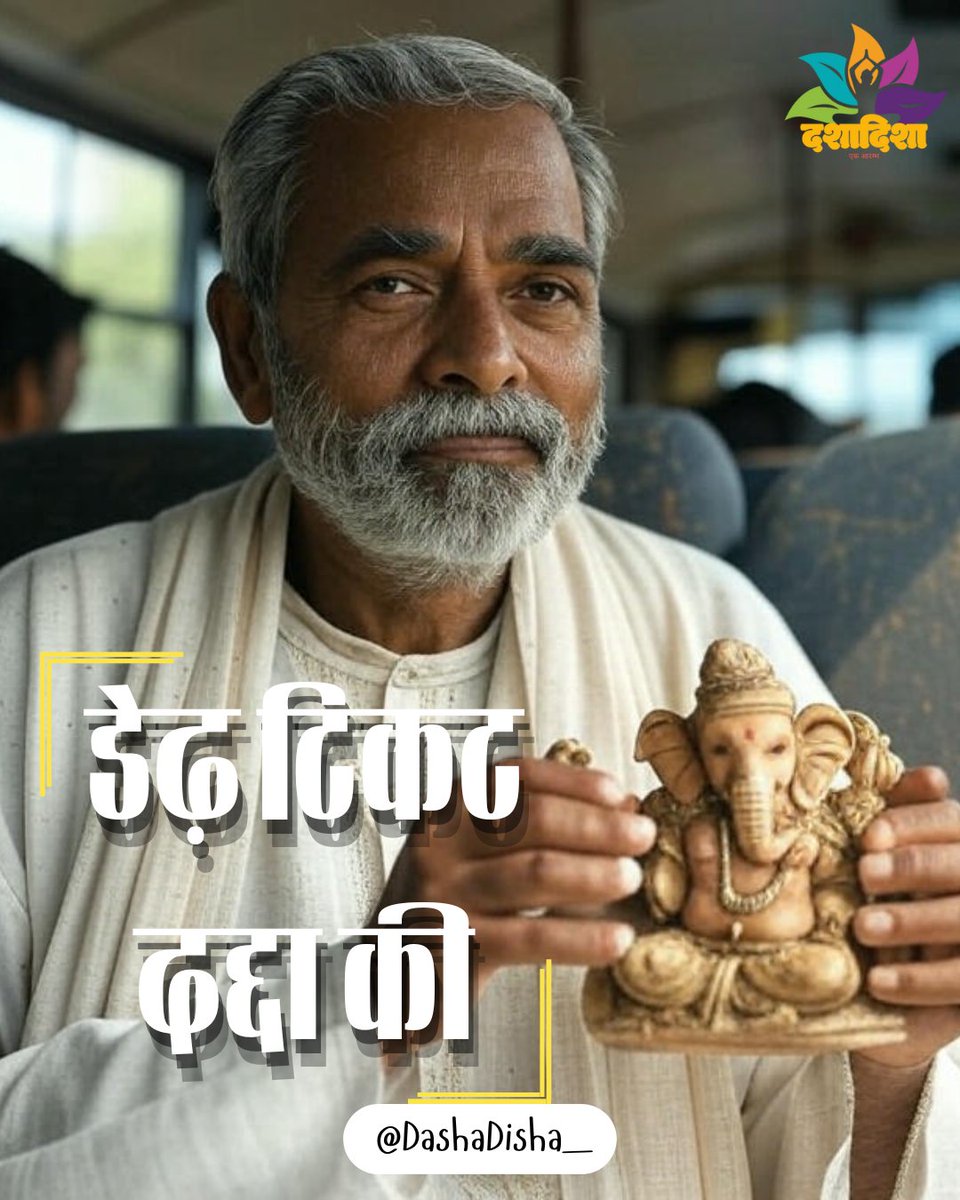 DashaDisha_'s tweet image. 🌿 डेढ़ टिकट दद्दा की  – एक प्रेरक कहानी 🌿
(एक इमोशनल थ्रेड जो आपके हृदय को छू लेगा) 💫👇

❤️‍🔥&quot;कभी-कभी भगवान मूर्ति में नहीं, श्रद्धा में जीवित होते हैं!&quot;

📌 &quot;संभलकर पढ़ें, क्योंकि यह thread बेहद खास है! ⬇️&quot;
#InspirationalThread #EmotionalStory #HinduCulture