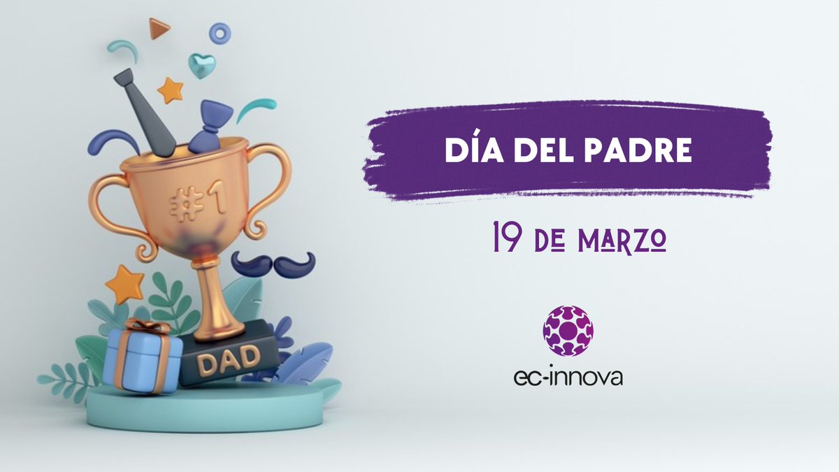 ¡Muy feliz #DíadelPadre a nuestros 'héroes cotidianos'! En especial, a los #papás de nuestro equipo por ser una inspiraciónpara vuestros hijos ¡SOIS UNOS PADRAZOS! ¡¡FELIZ DÍA PAPÁS!!

#EcInnova #EcInnovaTeam
#innovación #innovation
#DiaDelPadre #19M #FelizDíaPapá