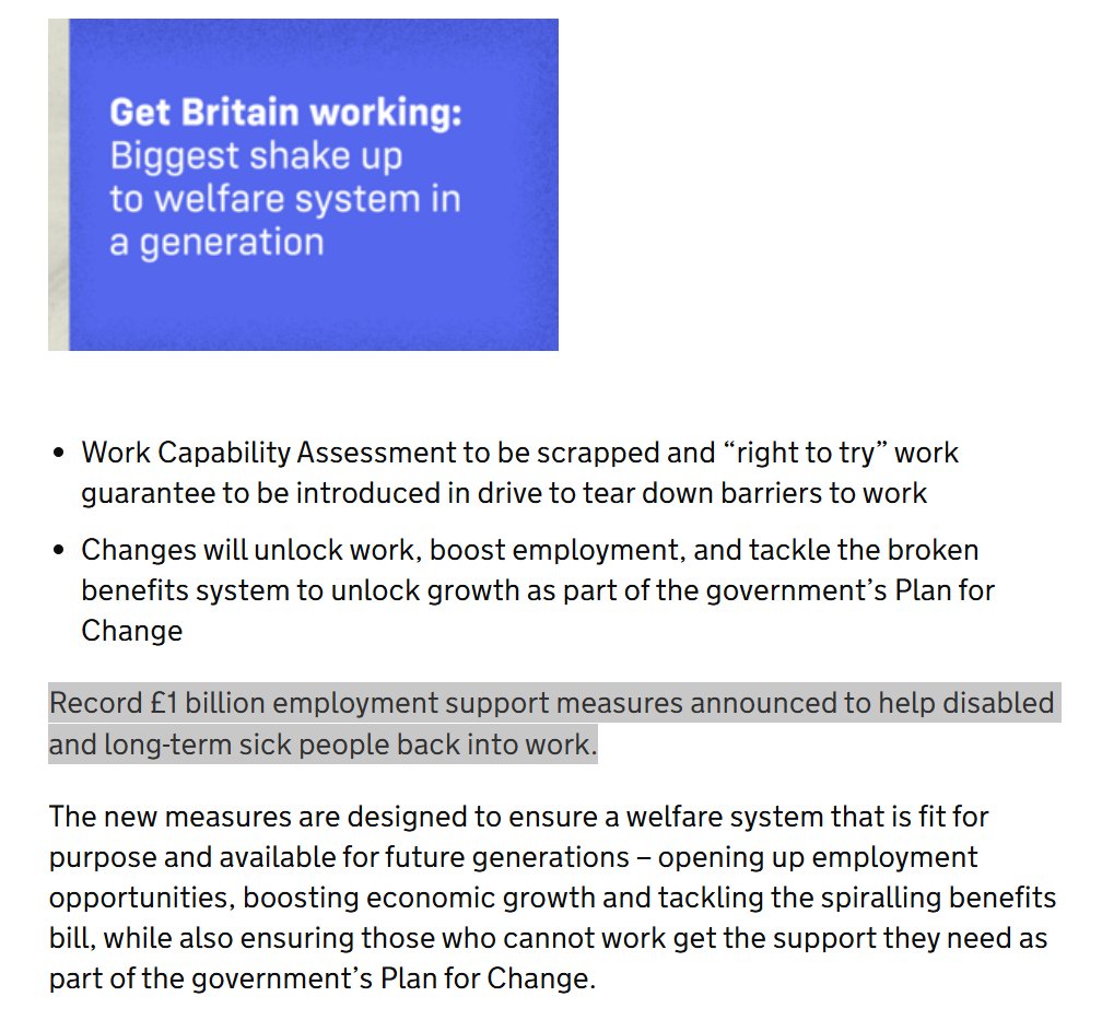 Hector Drummond on X: "The only thing that is a hard commitment is this: "Record £1 billion employment support measures announced to help disabled and long-term sick people back into work". IOW