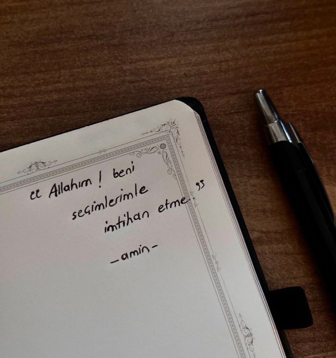 Allah'ım beni seçimlerimle imtihan etme.