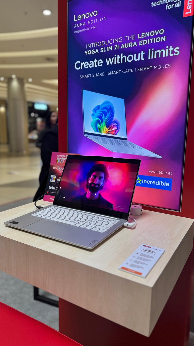 The all new  Lenovo Yoga AURA. Unleash your creativity  with us this weekend at Sandton City at the Lenovo Pop Up store.  <a href="/Lenovo_Africa/">Lenovo Africa</a>.
Click Link on Bio to book your spot #Lenovoyogaaura#creativity#2025#Aura