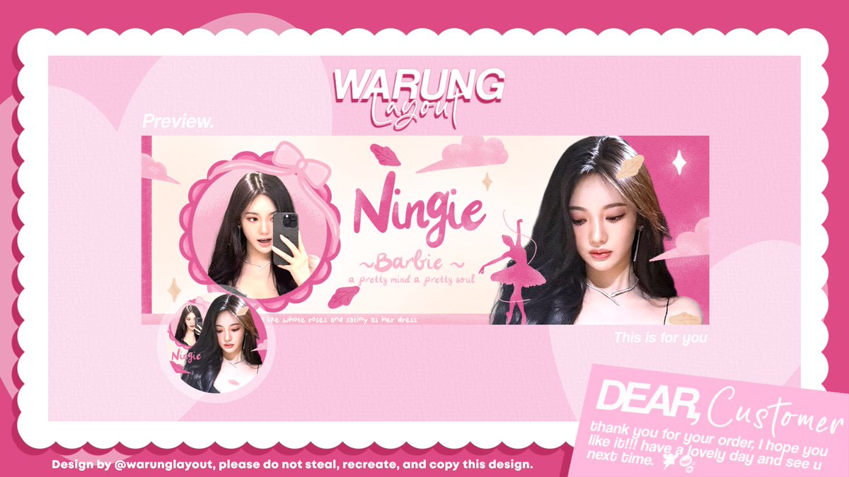 warunglayout's tweet image. Help RT thank you 🎀

Layout ready stock ningning terbaru, bisa langsung diorder sekarang juga 🎐🌸 ayo jemput kesayanganmu 🩷

Free retext 🫧
Price cek Alt
#zonauang #zonaba