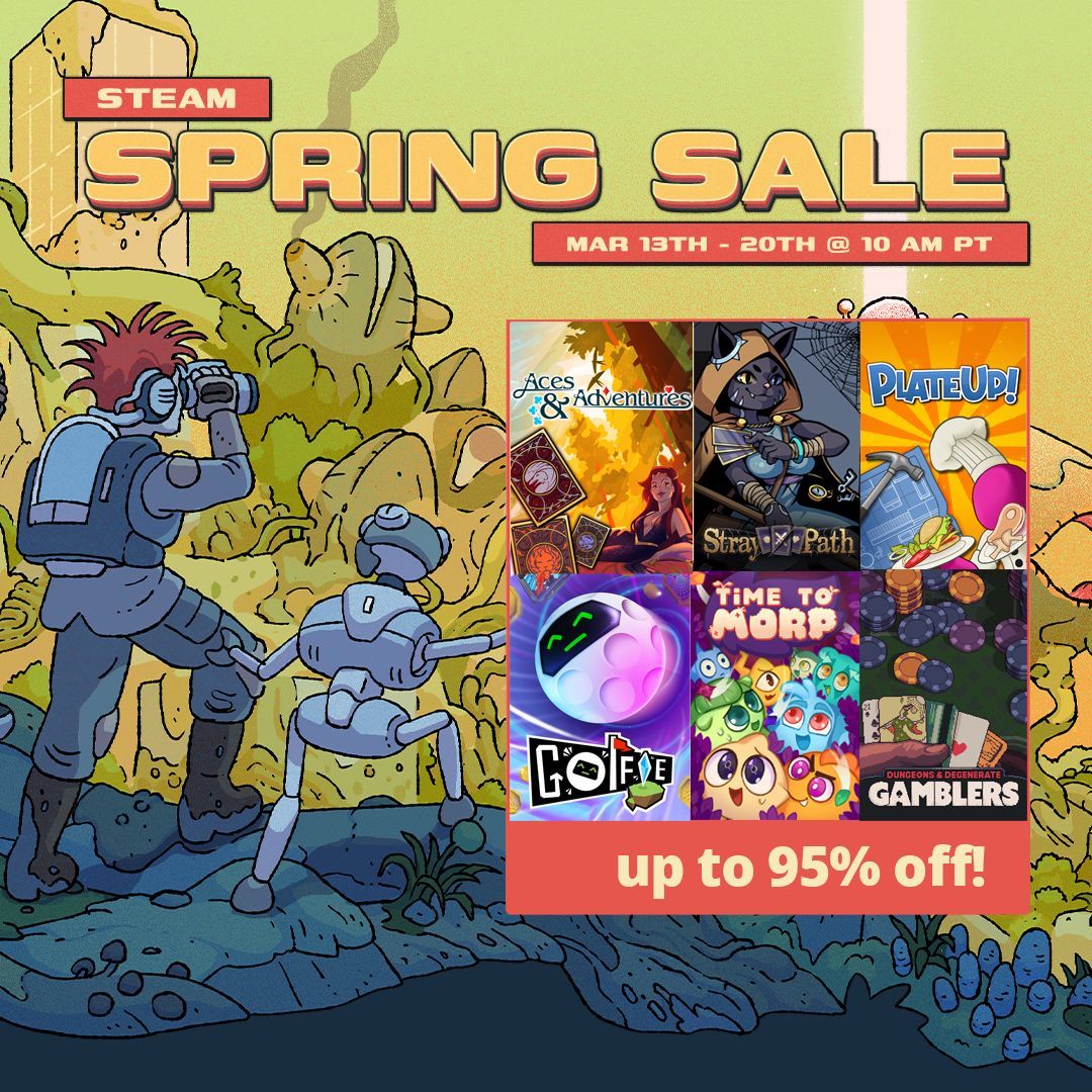 It the last FULL DAY of the Steam Spring Sale and our games are just waiting for you to play them!

ALL of our games are on sale, some even up to 95% off (that's like basically free!). Check 'em out now: yogsca.st/Games