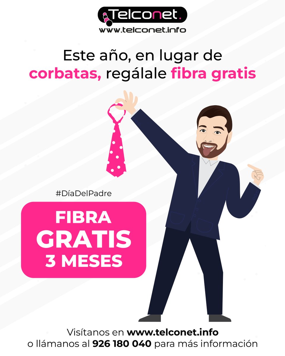 telconet_info's tweet photo. Sabemos que tu padre ya tiene suficientes corbatas… ¡Regálale algo que realmente disfrute! 🎁💻  

Aprovecha la promo y dale 3 meses de fibra GRATIS. Porque los mejores regalos son los que conectan 💙  

Visítanos en 👉 https://t.co/aAdwDT9Q5w o llámanos al 📞 926 180 040 https://t.co/66i8aeV89u