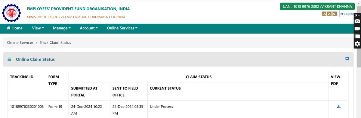 Vikrant_Mogiio's tweet photo. My PF claim has been stuck for 13 years due to EPFO record errors. Despite corrections and applying on Dec 24, 2024, it's still 'Under Process' after 85 days. Unacceptable delay!

@EPFOIndia @LabourMinistry @GopalVittal @SunilBhartiMittal, please resolve this matter urgently https://t.co/87LDf6FjRu