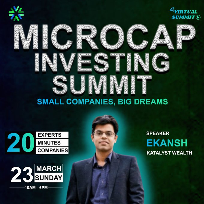 MIS_Summit's tweet photo. 🌟 An exciting name in the chemical space! 🚀

Join Ekansh Mittal [@EkanshMittal_KW] Founder of
@KatalystWealth, as he talks about a company making waves in the industry. 📈

💡 Want to know more? Register now: [https://t.co/I5VrDuHozt] https://t.co/TiIuLq1Sz3