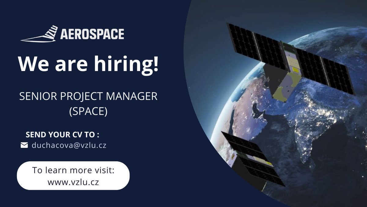 🚀 We Are Hiring! 🚀

Join out team as a Senior Project Manager (Space)!
 
📩 Apply here 👉 vzlu.cz/senior-project…

#hiring #CareerOpportunity #Aerospace