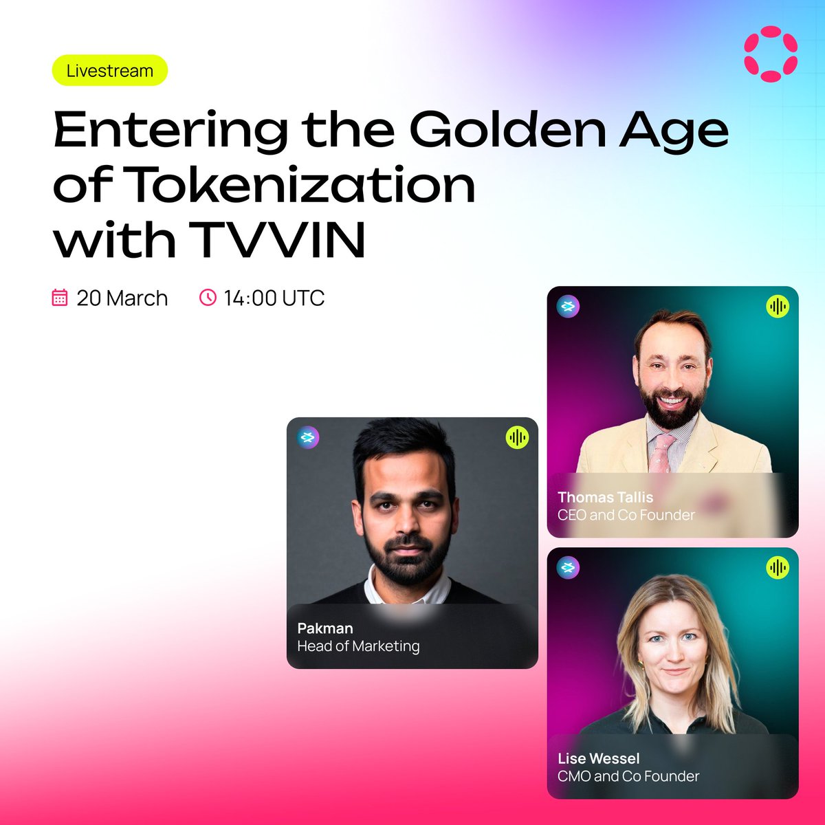 Gold meets blockchain ⤵️

TVVIN is bringing tokenized gold to Polkadot——unlocking stability, liquidity, and accessibility for RWAs.

How? Join tomorrow's livestream on 𝕏 to find out.

Set a reminder → March 20th @ 2:00pm UTC

<a href="/TVVIN_RWA/">TVVIN</a>