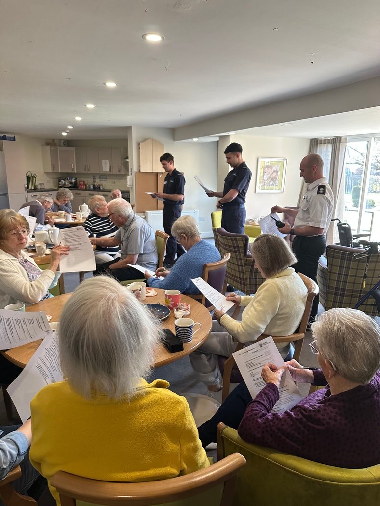 Today, Chester Green Watch visited Tweedsmuir Sheltered Housing to give the residents a talk on fire safety at home 🔥
