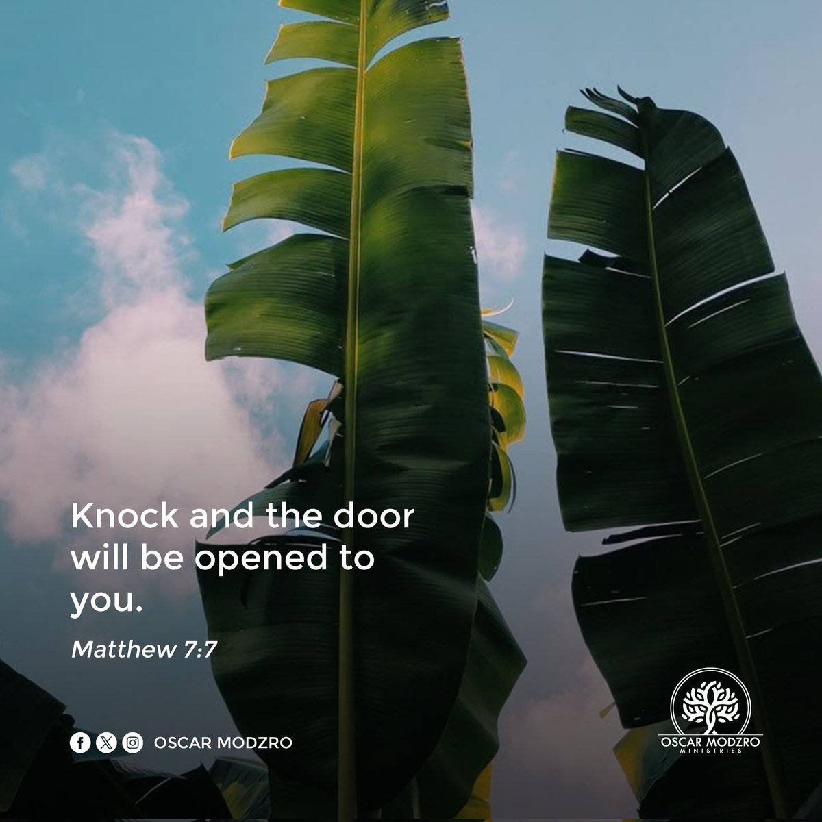 OscarModzro's tweet image. One of the most certain ways doors get opened is by knocking. As children of God we have a Father who has assured us entry any time we knock. It's therefore time we stop worrying about how the door will open (that is a God problem) and focus on mastering the art of knocking.